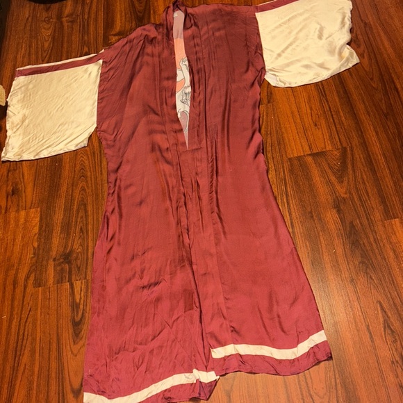 FREE PEOPLE Moon Dance Maxi Kimono Rising Sun Phoenix Silky DusterOS HTF Rare - Picture 9 of 16